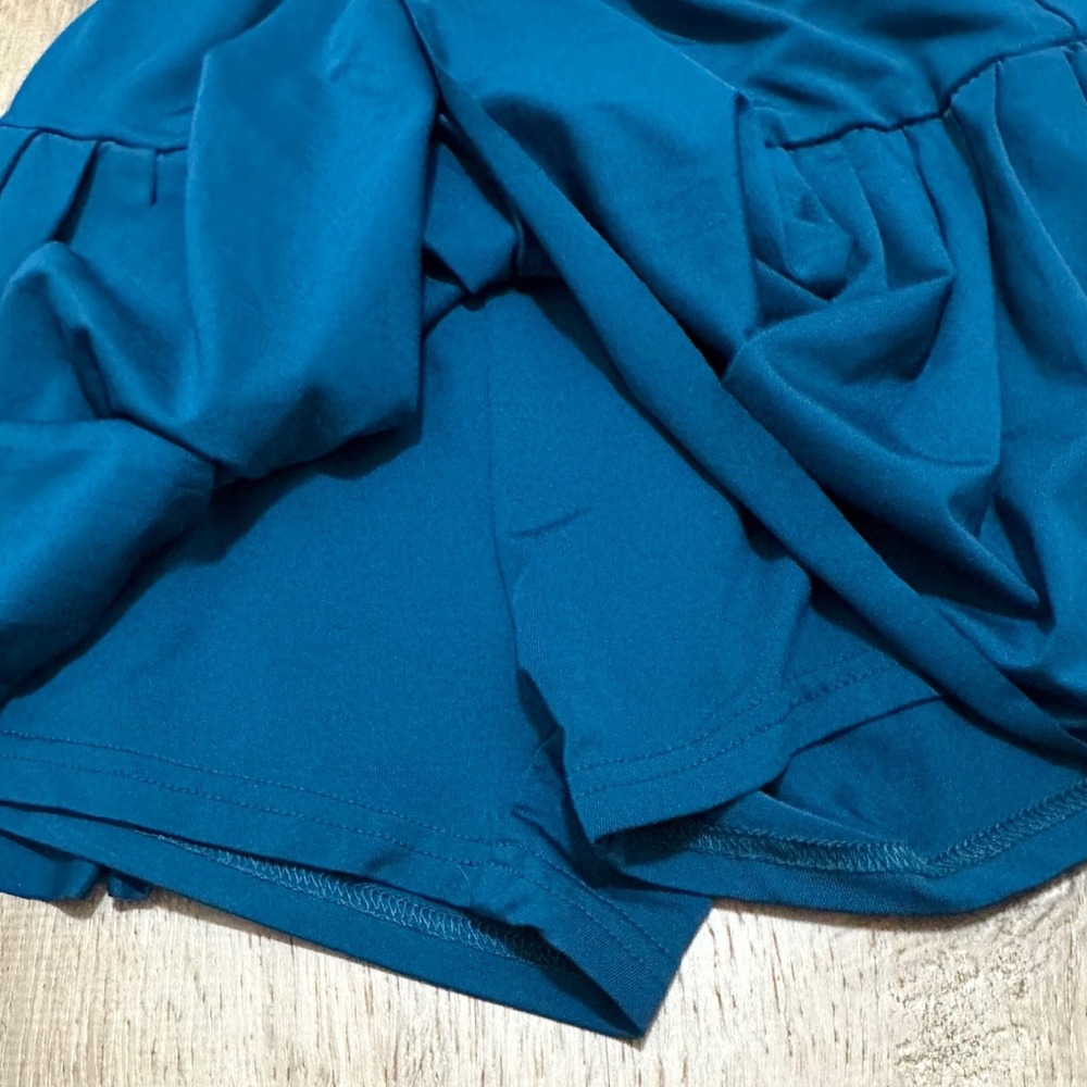 SHEIN | Women's Teal Blue Pleated Tennis Athletic Mini Skirt Skort, Size S - Picture 3 of 5